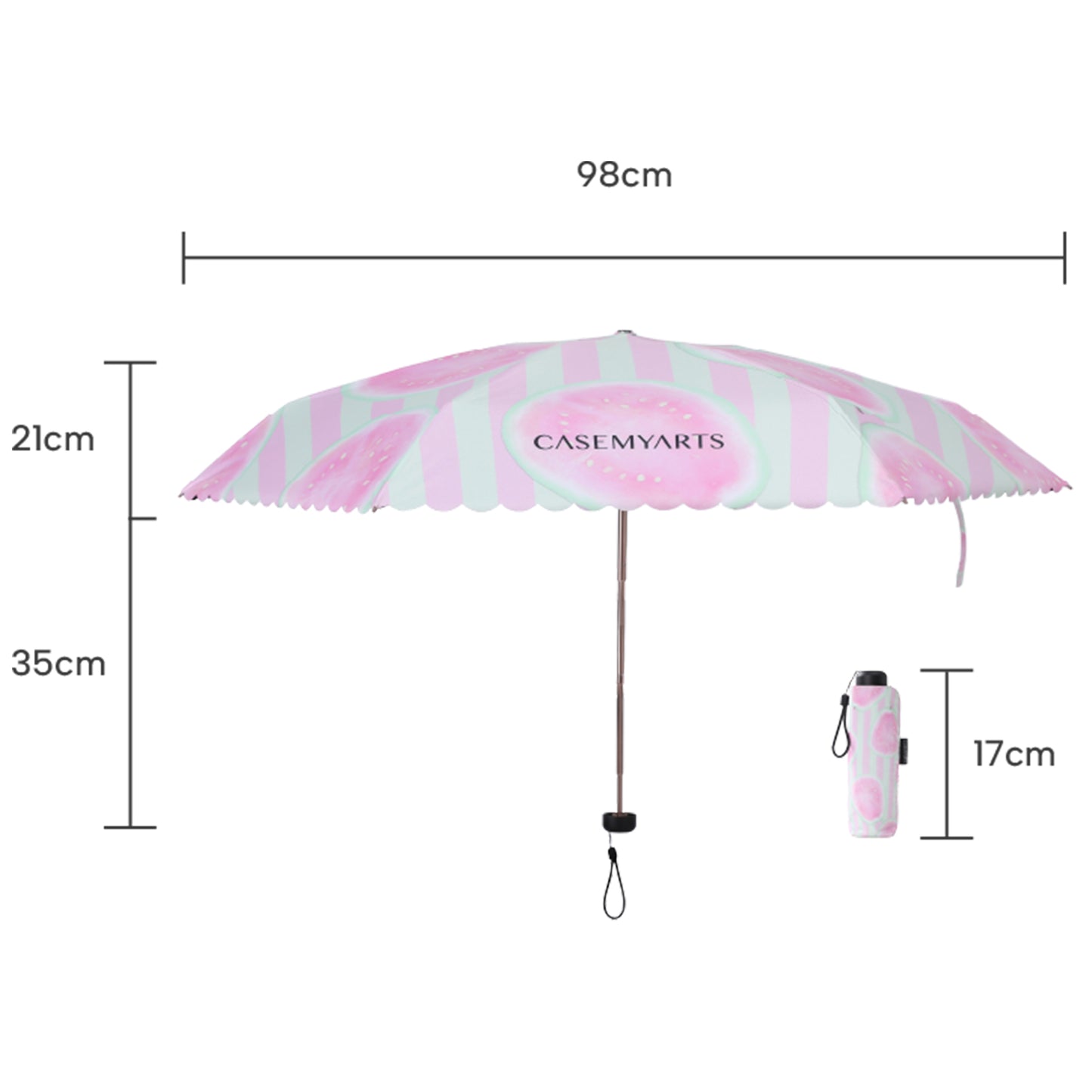 CASEMYARTS | Dual Purpose Portable Sun & Rain Umbrella