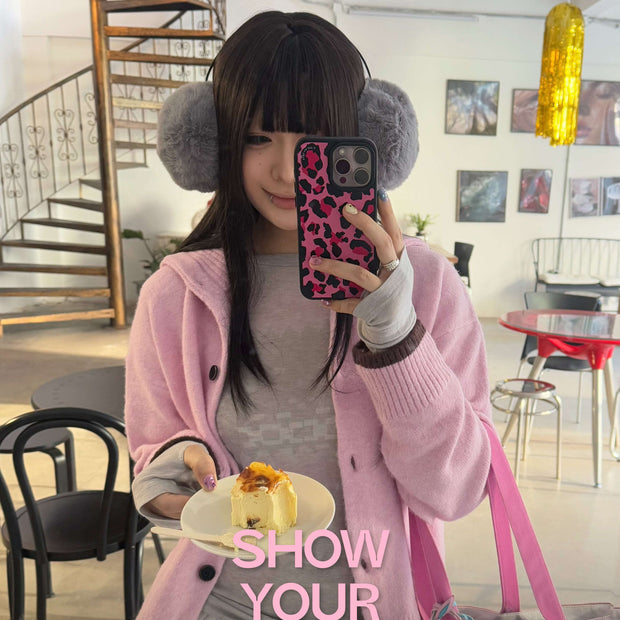 CASEMYARTS Purrfectly Pink Leopard MagSafe iPhone Case