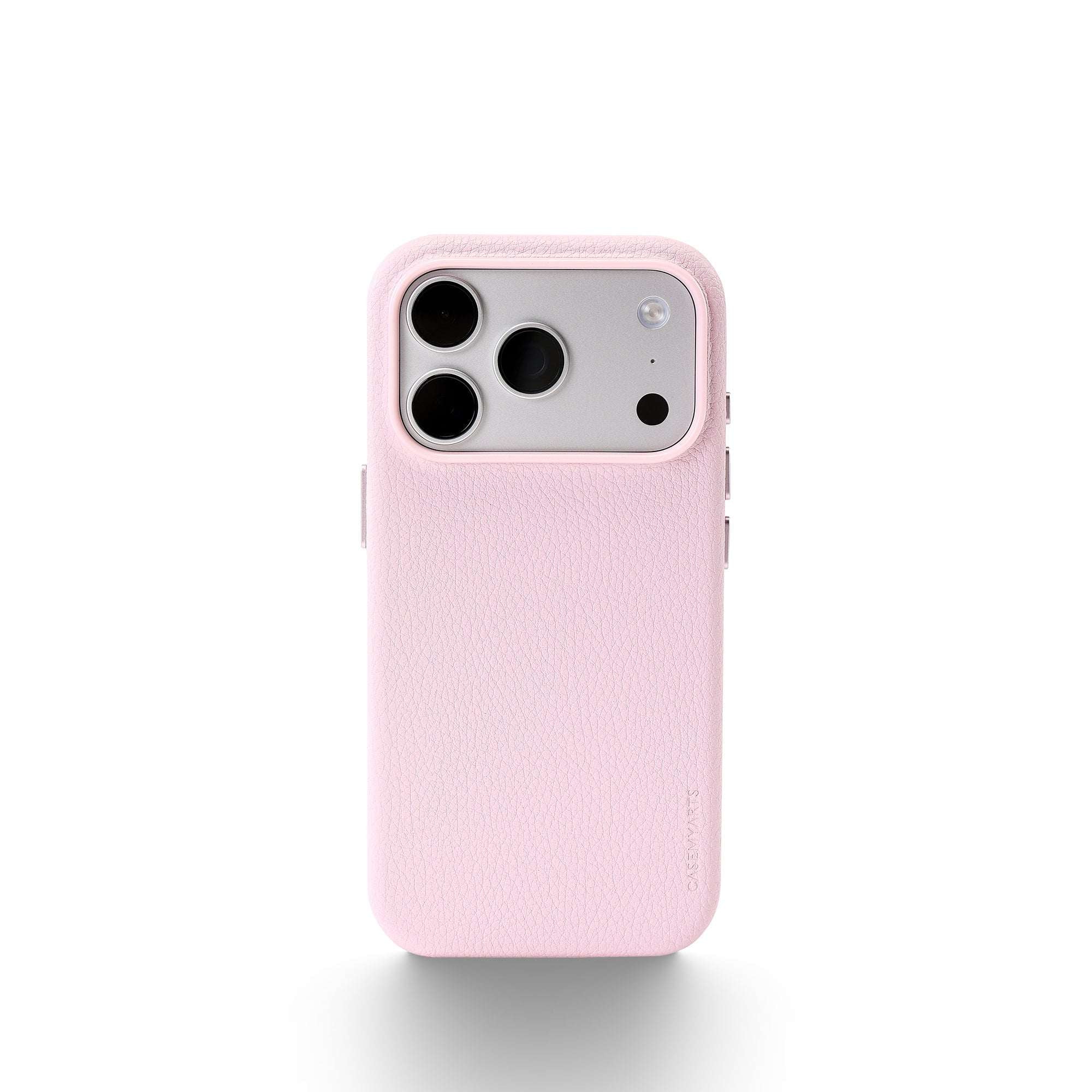 CASEMYARTS Paris Mist Pink MagSafe Leather iPhone Case
