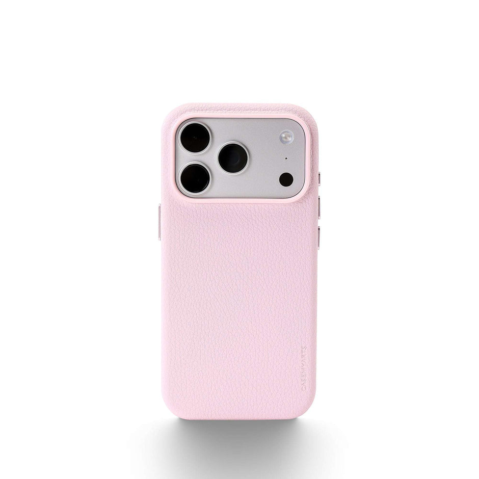 CASEMYARTS Paris Mist Pink MagSafe Leather iPhone Case