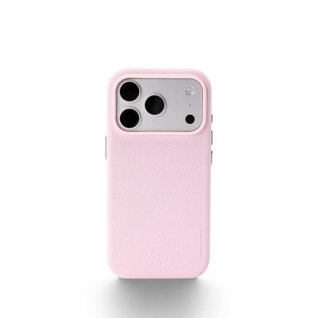 CASEMYARTS Paris Mist Pink MagSafe Leather iPhone Case