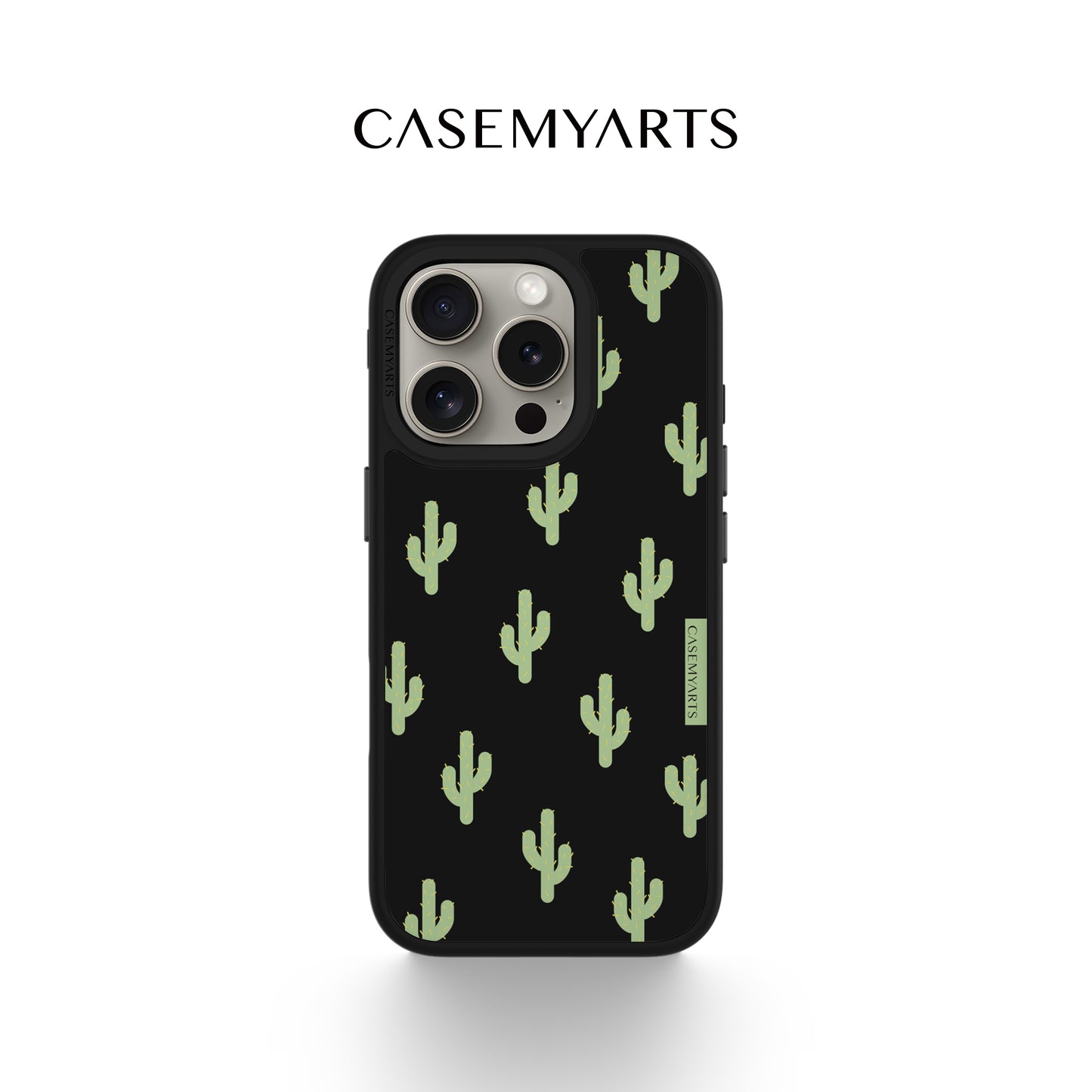 CASEMYARTS Black Cactus MagSafe iPhone Case