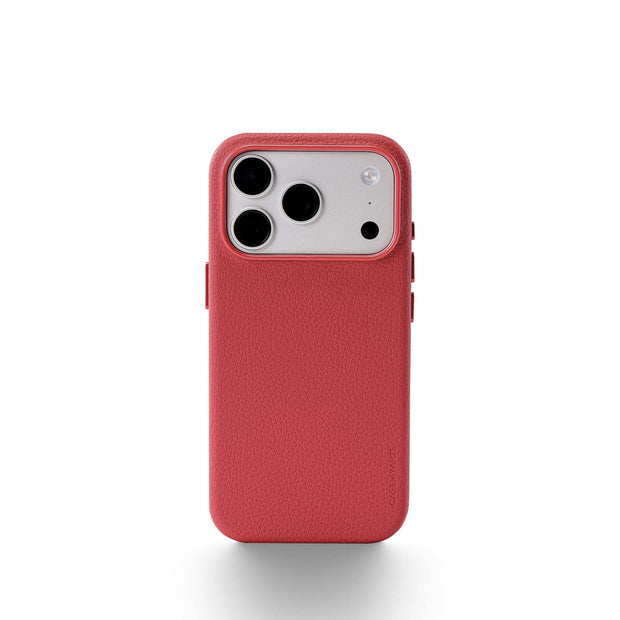 CASEMYARTS Roman Velvet Red MagSafe Leather iPhone Case