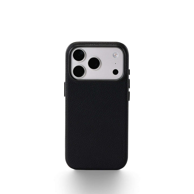 CASEMYARTS African Obsidian Black MagSafe Leather iPhone Case
