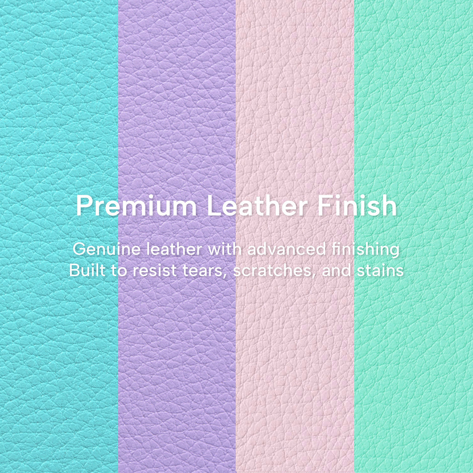 CASEMYARTS Santorini Blue MagSafe Leather iPhone Case