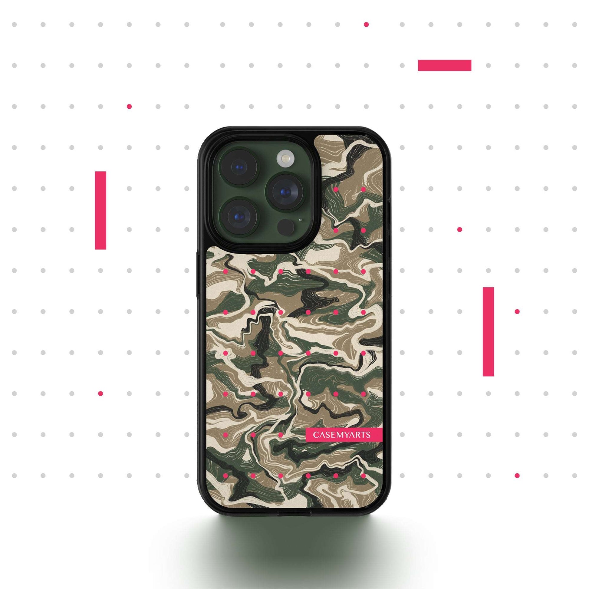 CASEMYARTS Camouflage Pink Donts MagSafe iPhone Case