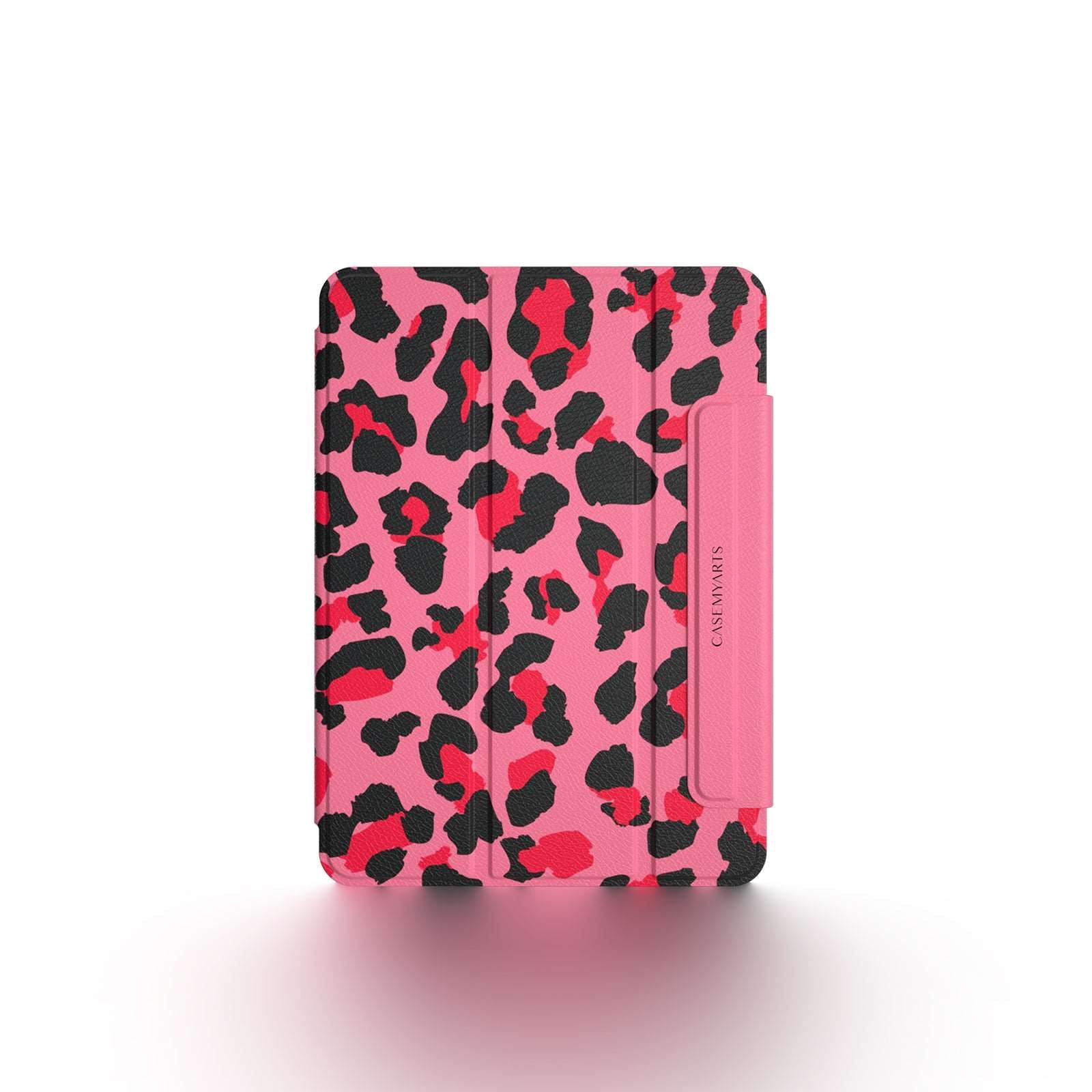 CASEMYARTS Pink Leopard Print iPad Magnetic Case