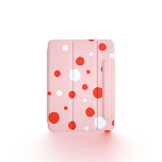 CASEMYARTS Pink Painted Dots iPad Magnetic Case