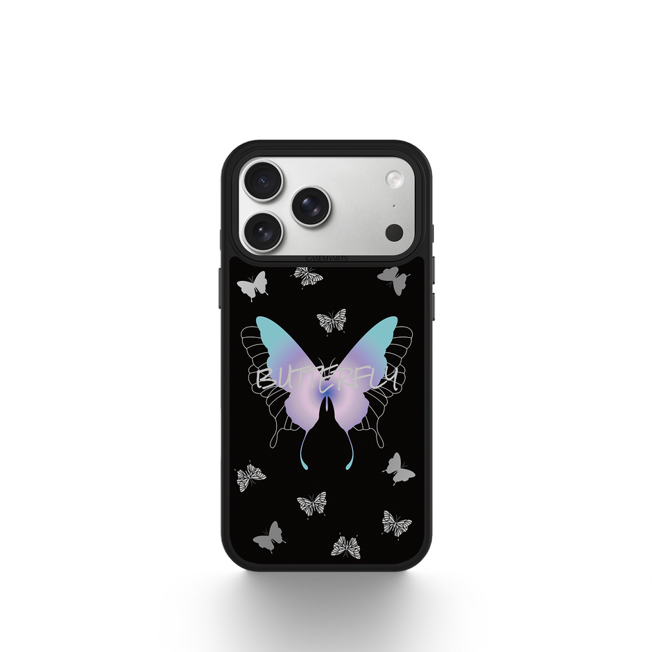CASEMYARTS Fluttering in Silver MagSafe iPhone Case