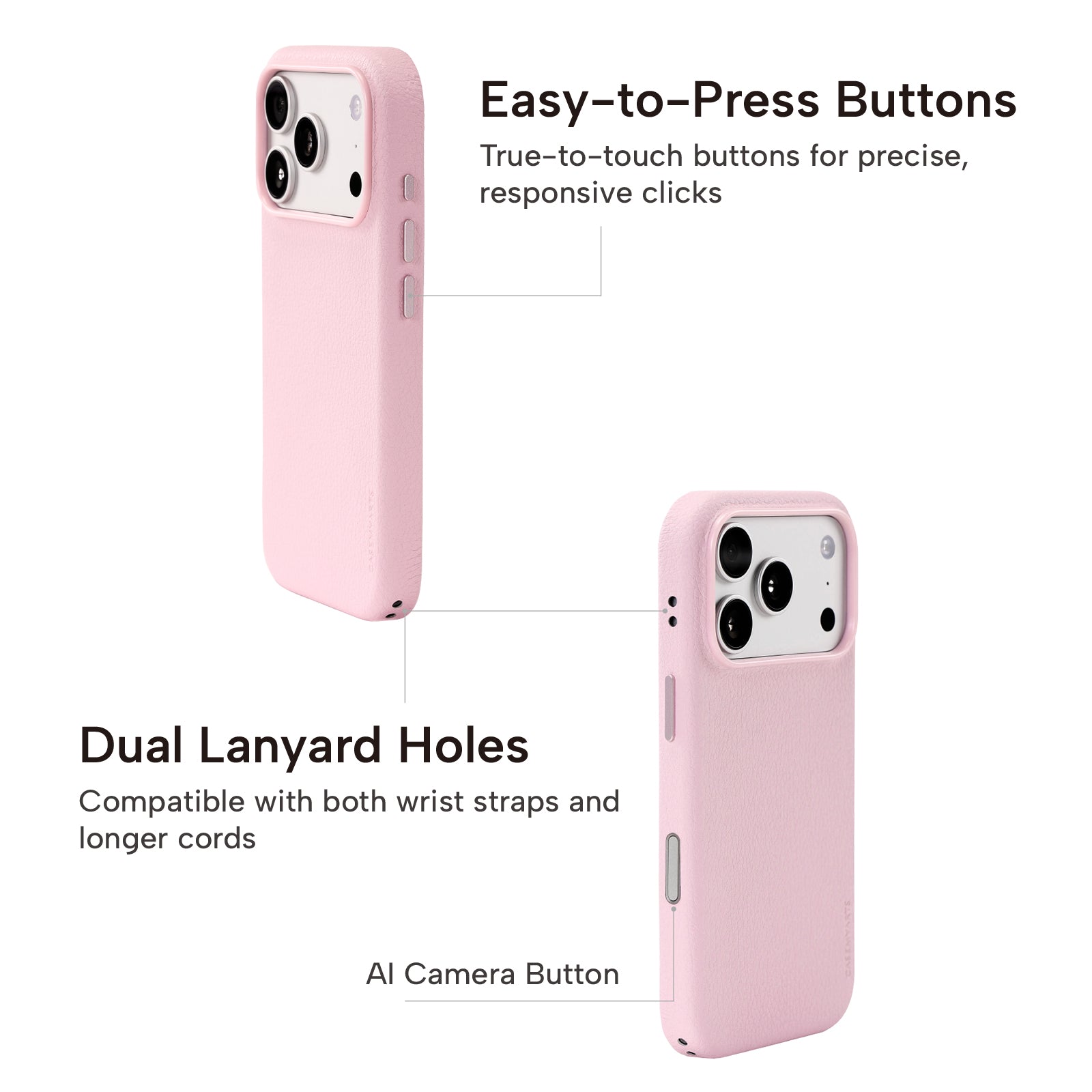 CASEMYARTS Alpine White MagSafe Leather iPhone Case