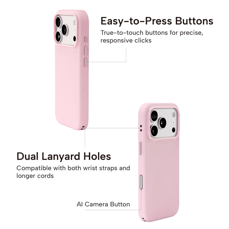 CASEMYARTS Alpine White MagSafe Leather iPhone Case