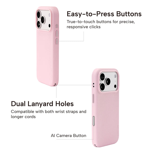 CASEMYARTS Alpine White MagSafe Leather iPhone Case