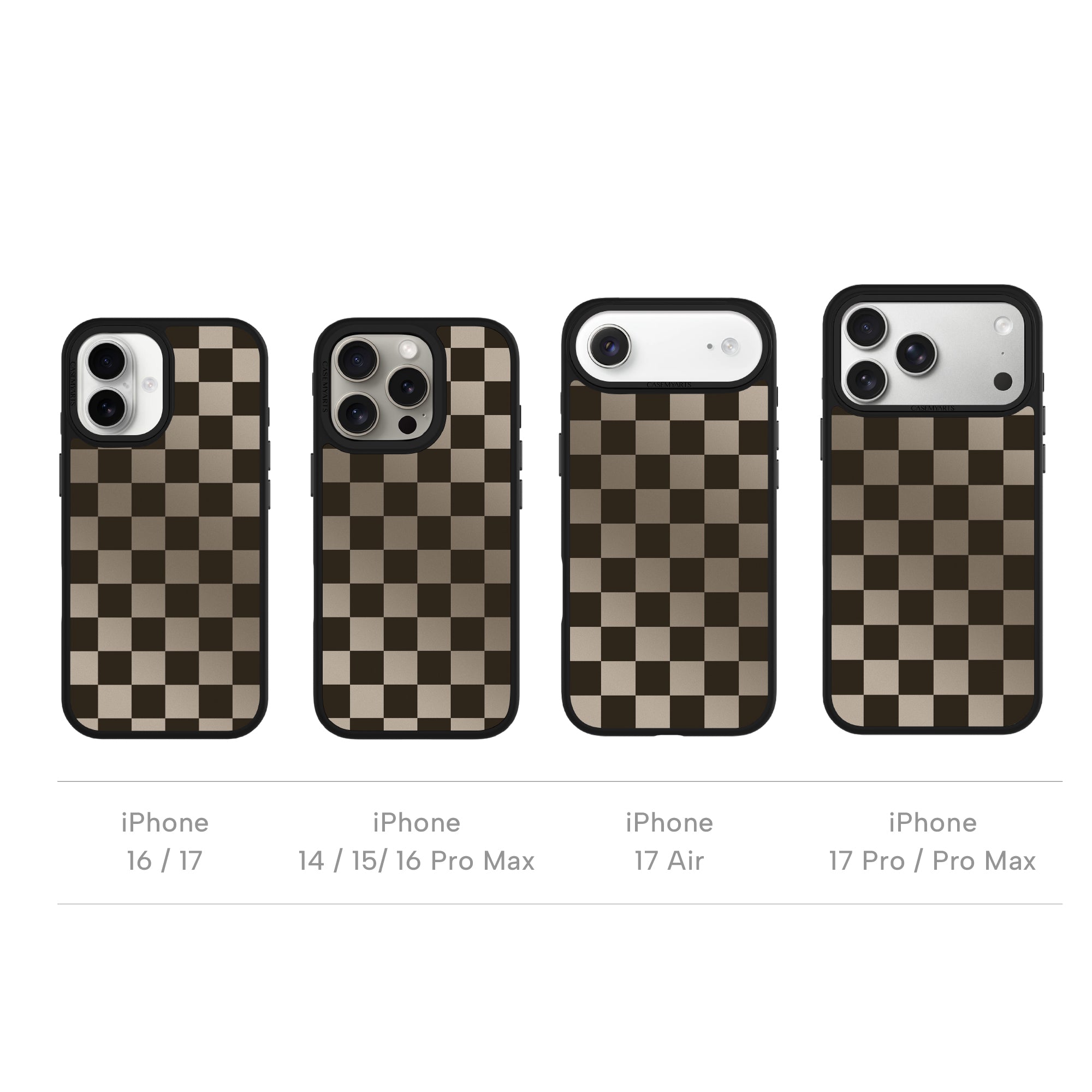 CASEMYARTS 鉻色棋盤格 MagSafe iPhone 手機殼