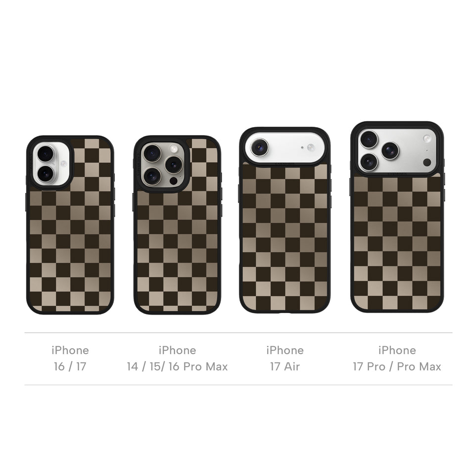 CASEMYARTS 鉻色棋盤格 MagSafe iPhone 手機殼