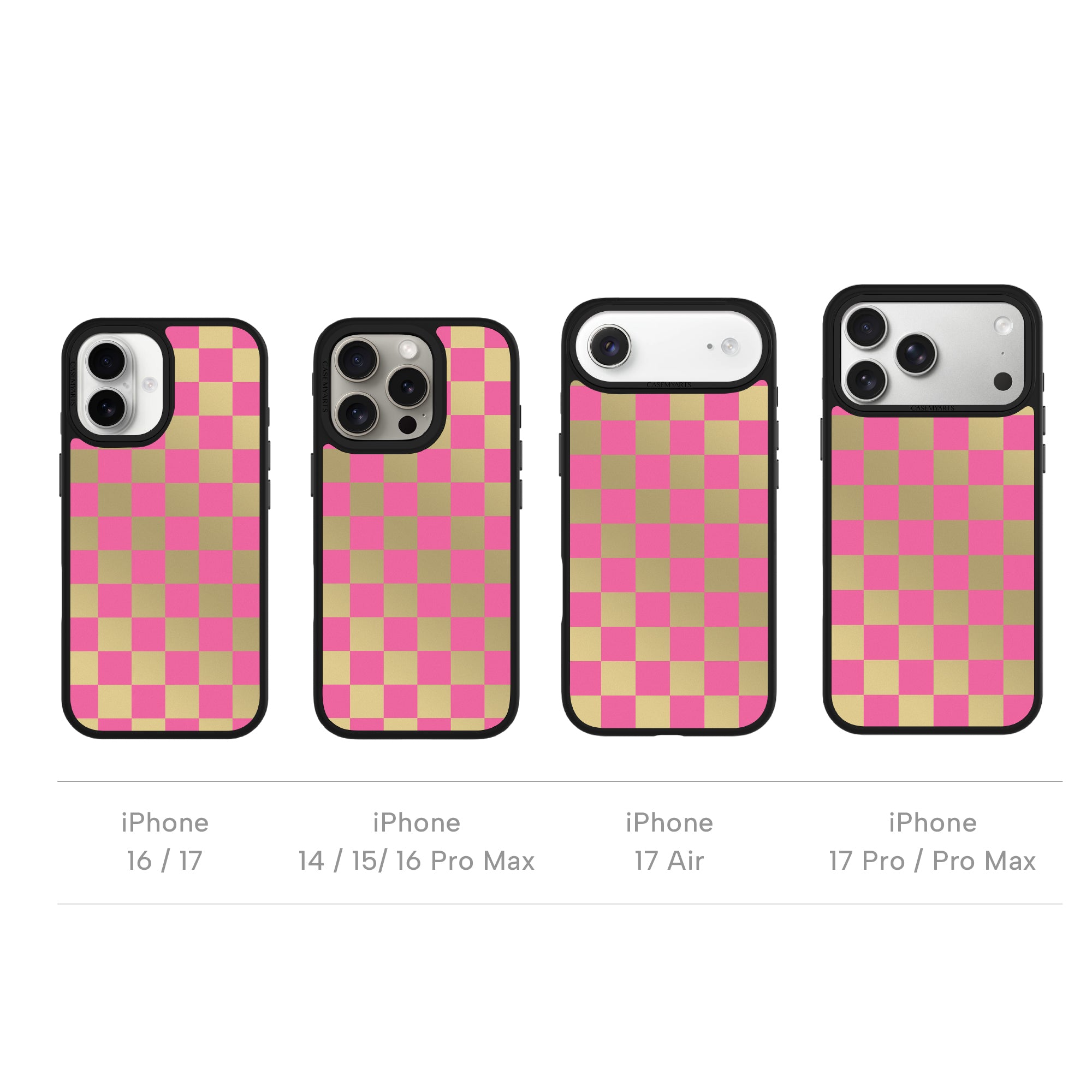 CASEMYARTS 鉻色棋盤格 MagSafe iPhone 手機殼