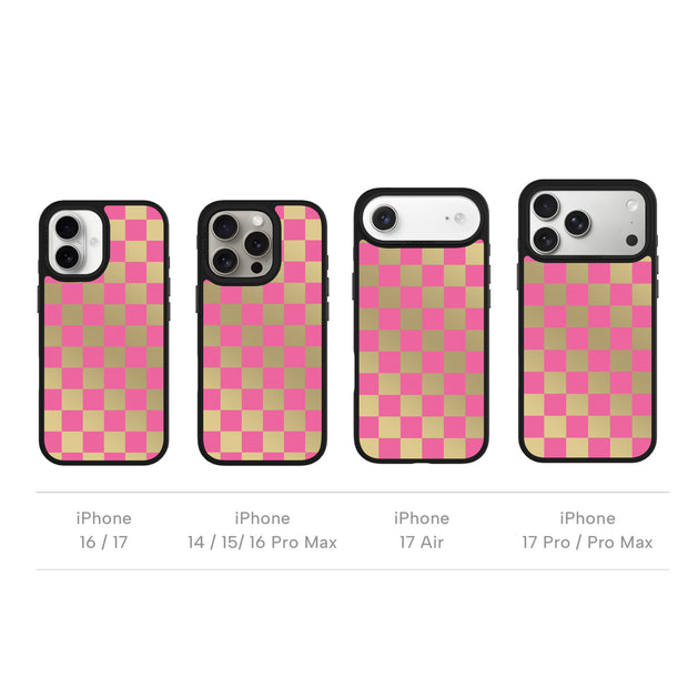 CASEMYARTS Chrome Checkerboard MagSafe iPhone Case