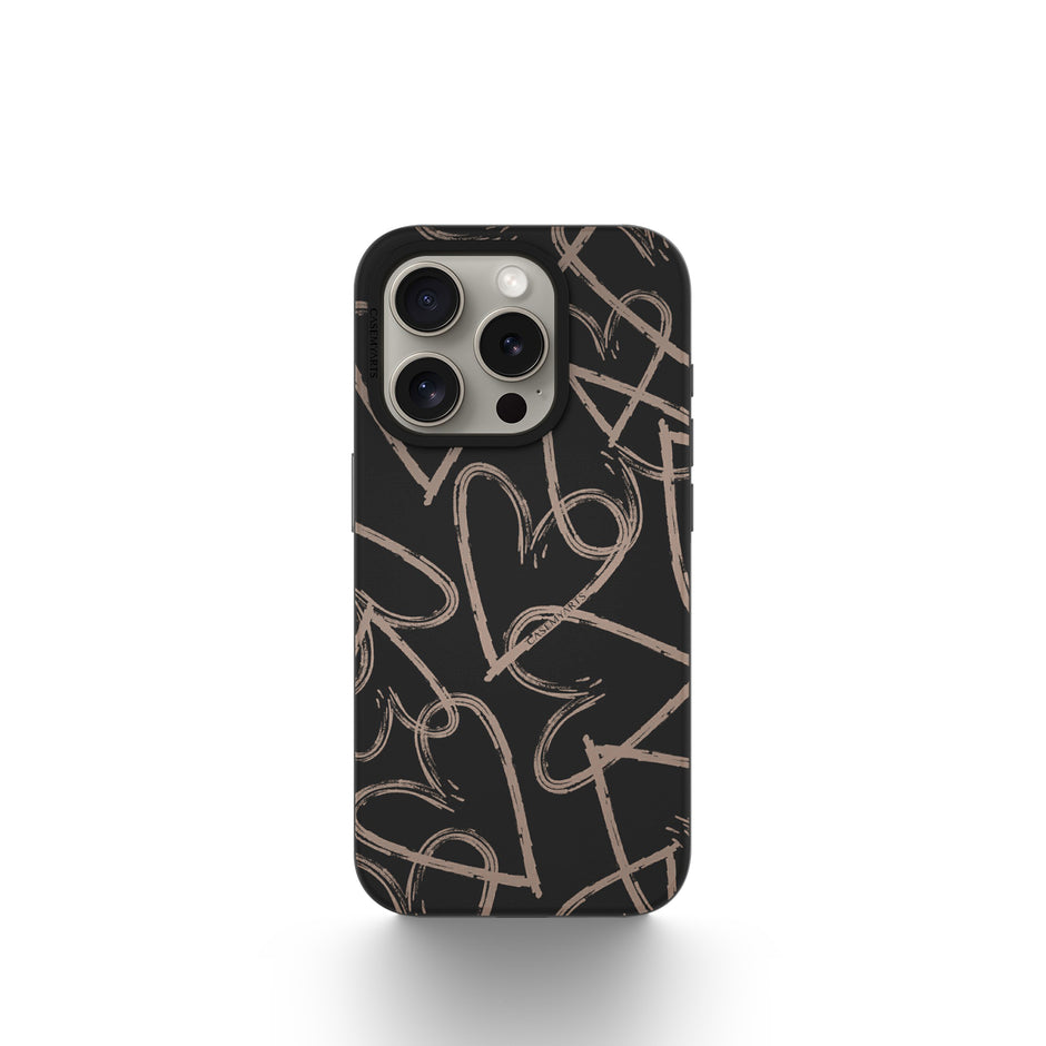 CASEMYARTS Hearts in Gold MagSafe iPhone Case