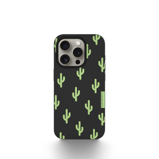 CASEMYARTS Black Cactus MagSafe iPhone Case