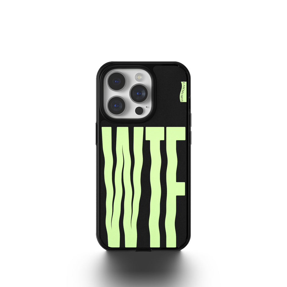 CASEMYARTS Neon Green “WTF” MagSafe iPhone Case