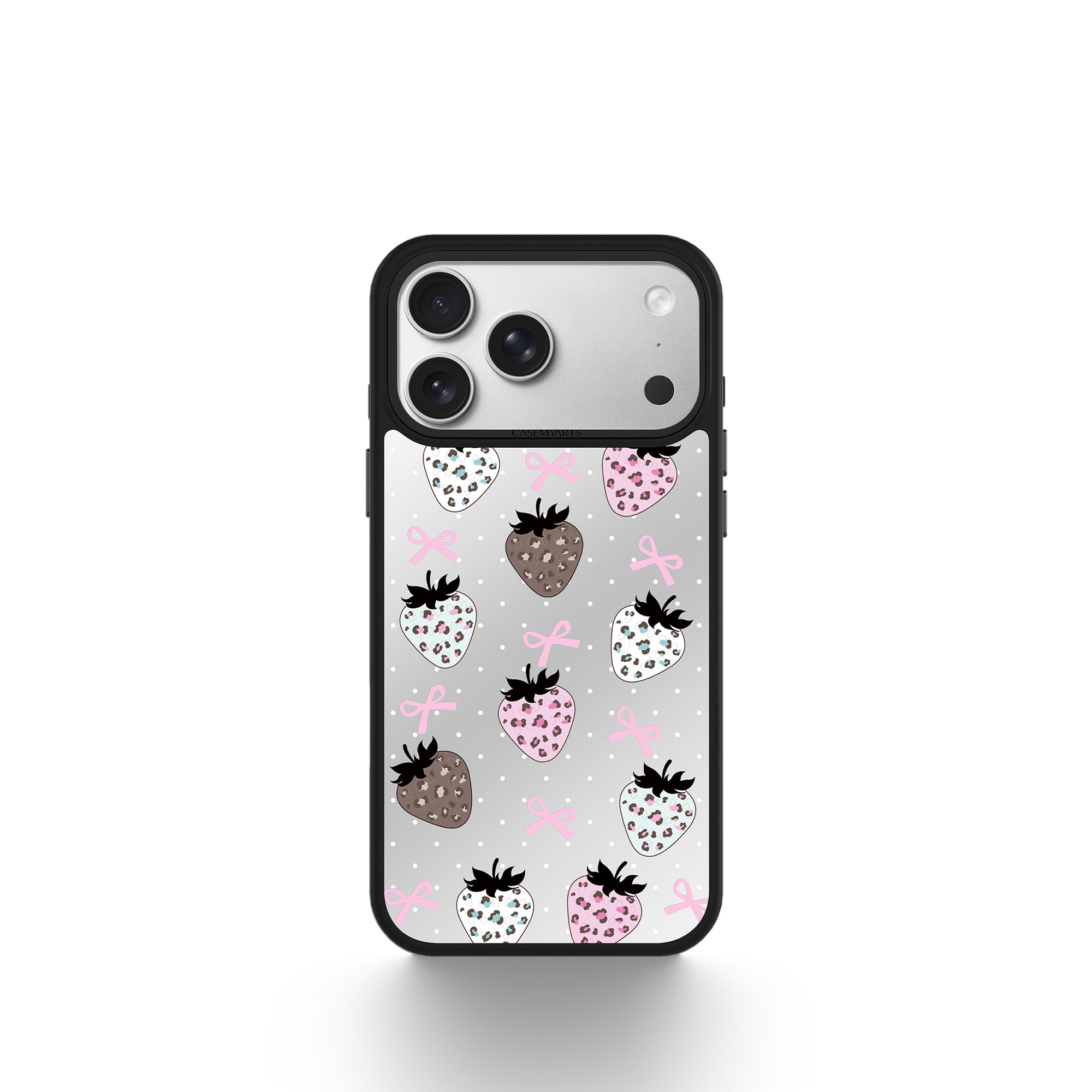 CASEMYARTS Strawberry Leopard MagSafe iPhone Case