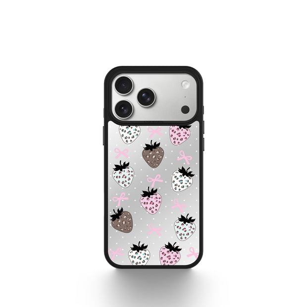 CASEMYARTS Strawberry Leopard MagSafe iPhone Case