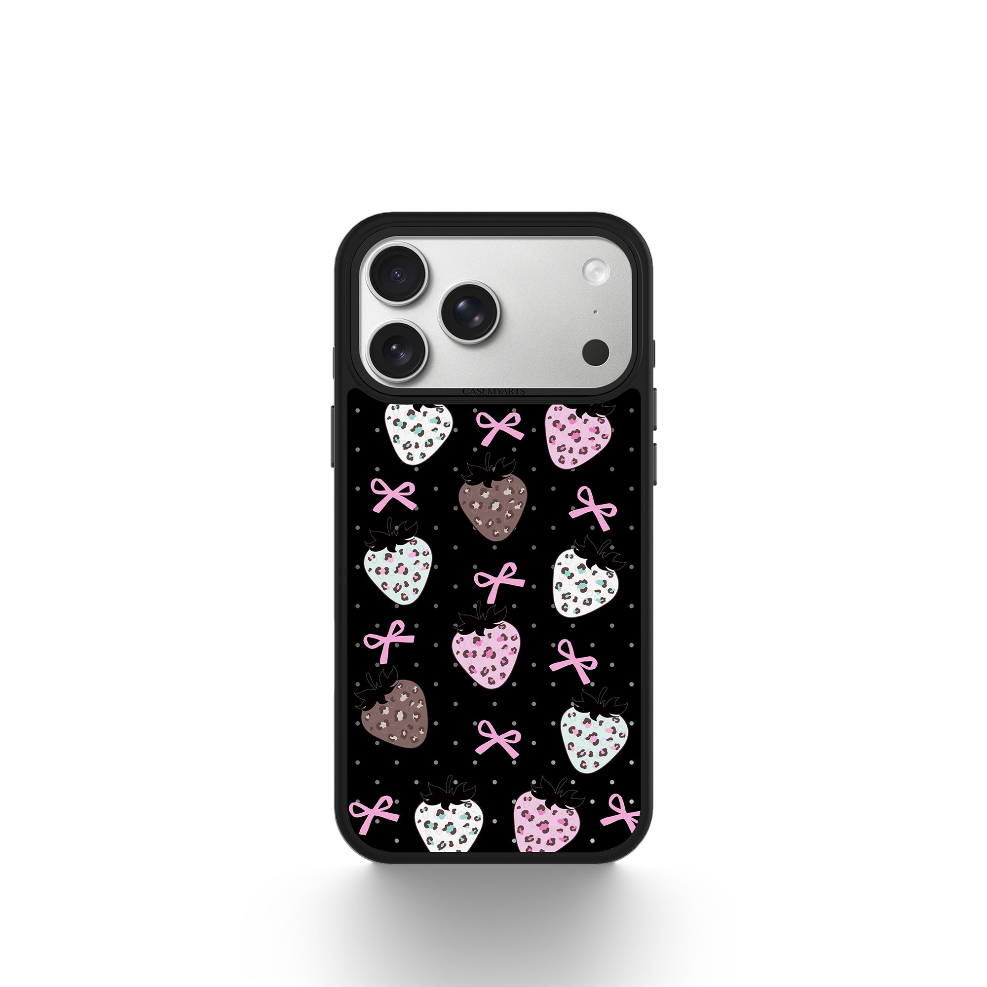 CASEMYARTS Strawberry Leopard MagSafe iPhone Case