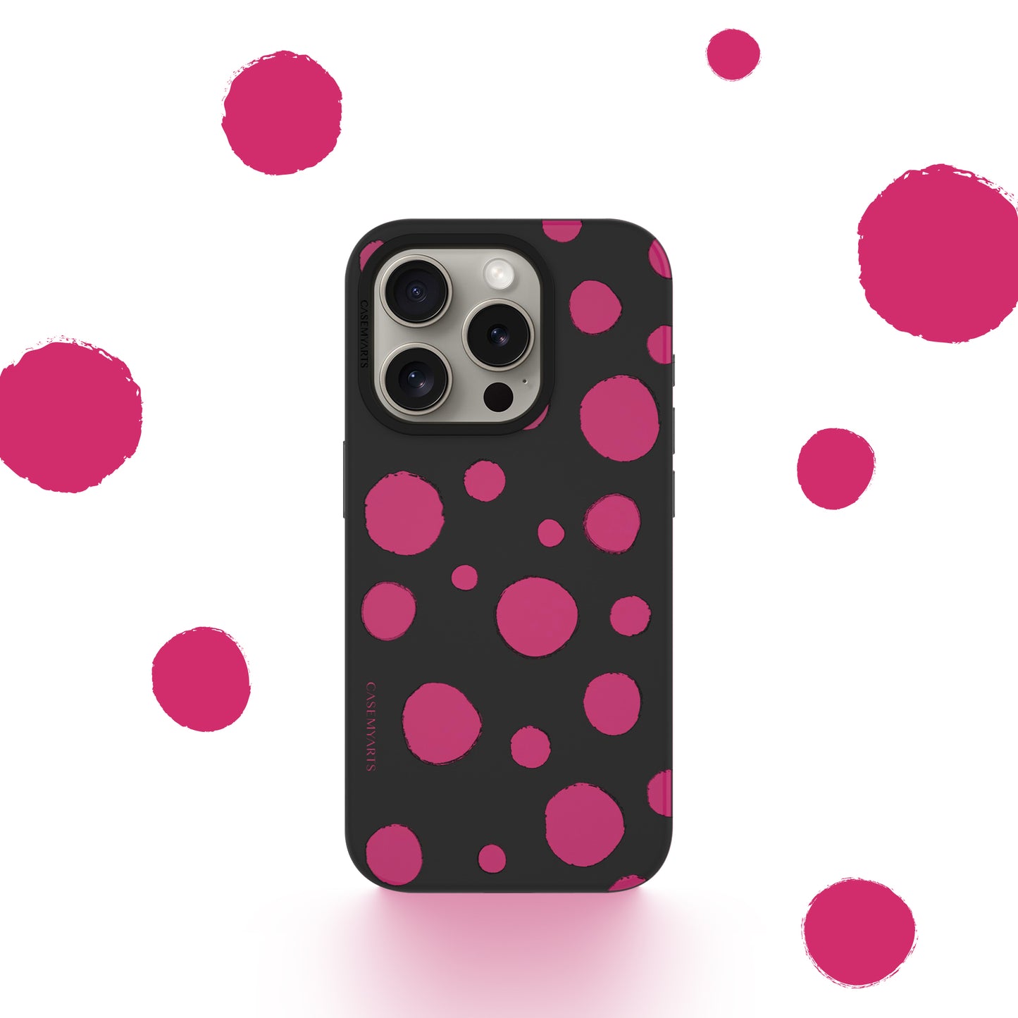 CASEMYARTS Peach Dots MagSafe iPhone Case