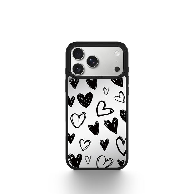 CASEMYARTS Silver Noir Collection MagSafe iPhone Case