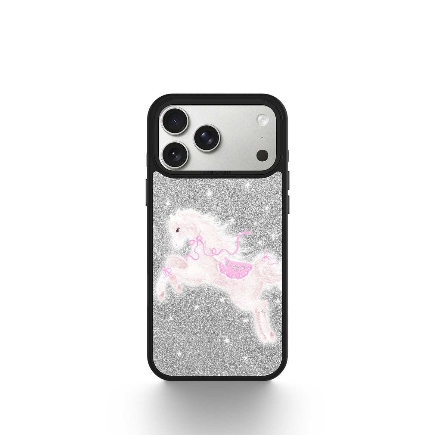CASEMYARTS | Glitter & Purple Pony | MagSafe iPhone Case