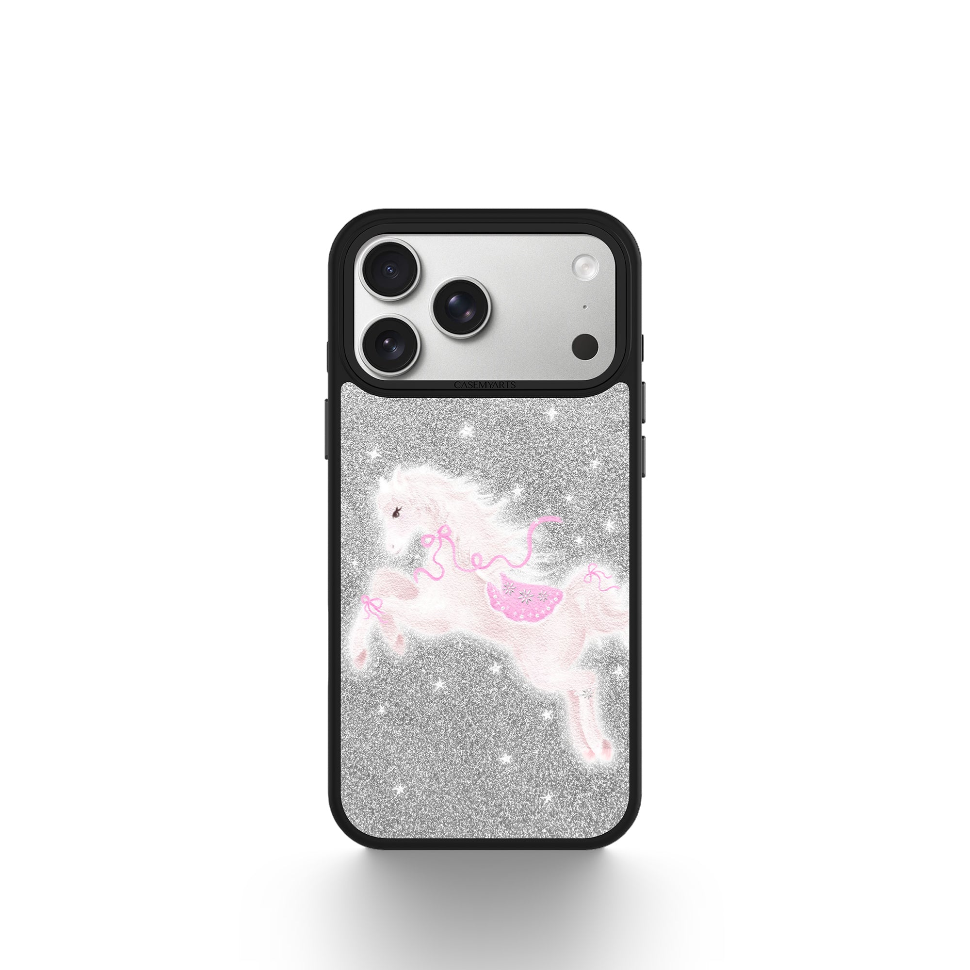 CASEMYARTS Glitter & Purple Pony MagSafe iPhone Case