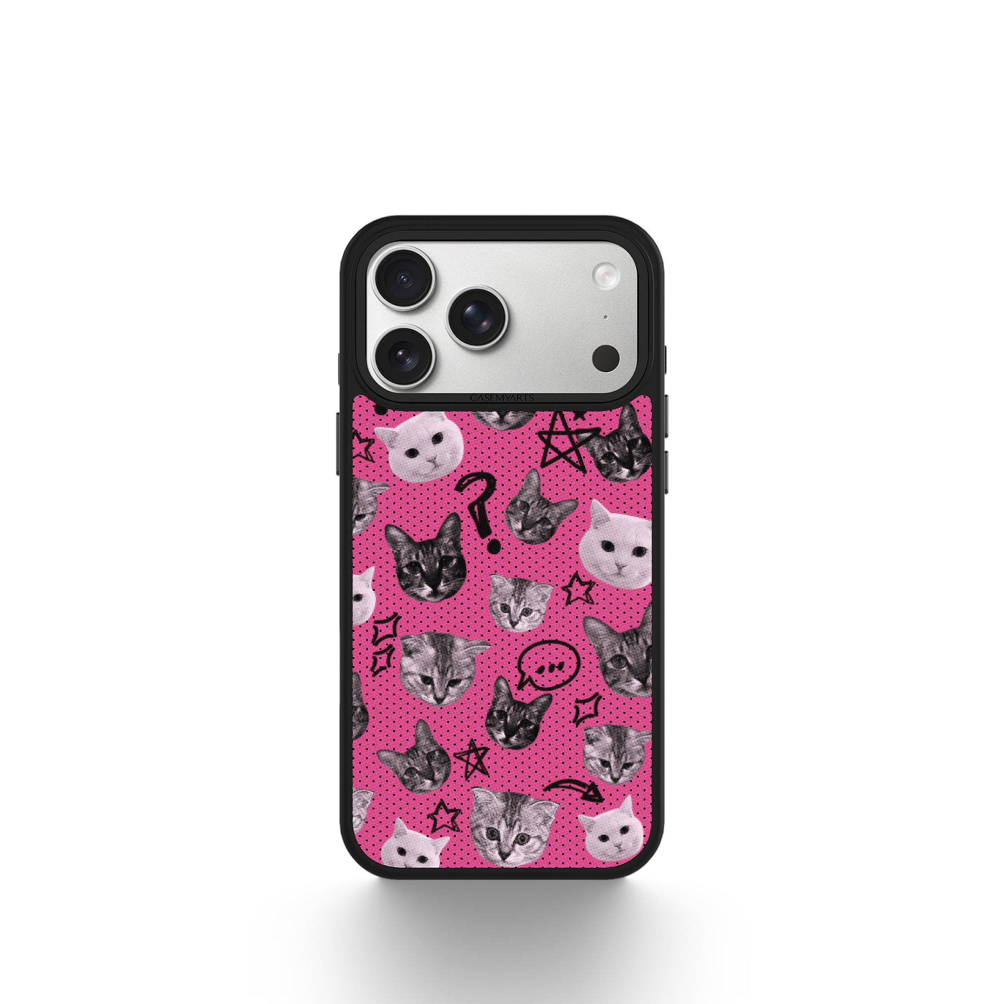 CASEMYARTS Polka Cat MagSafe iPhone Case