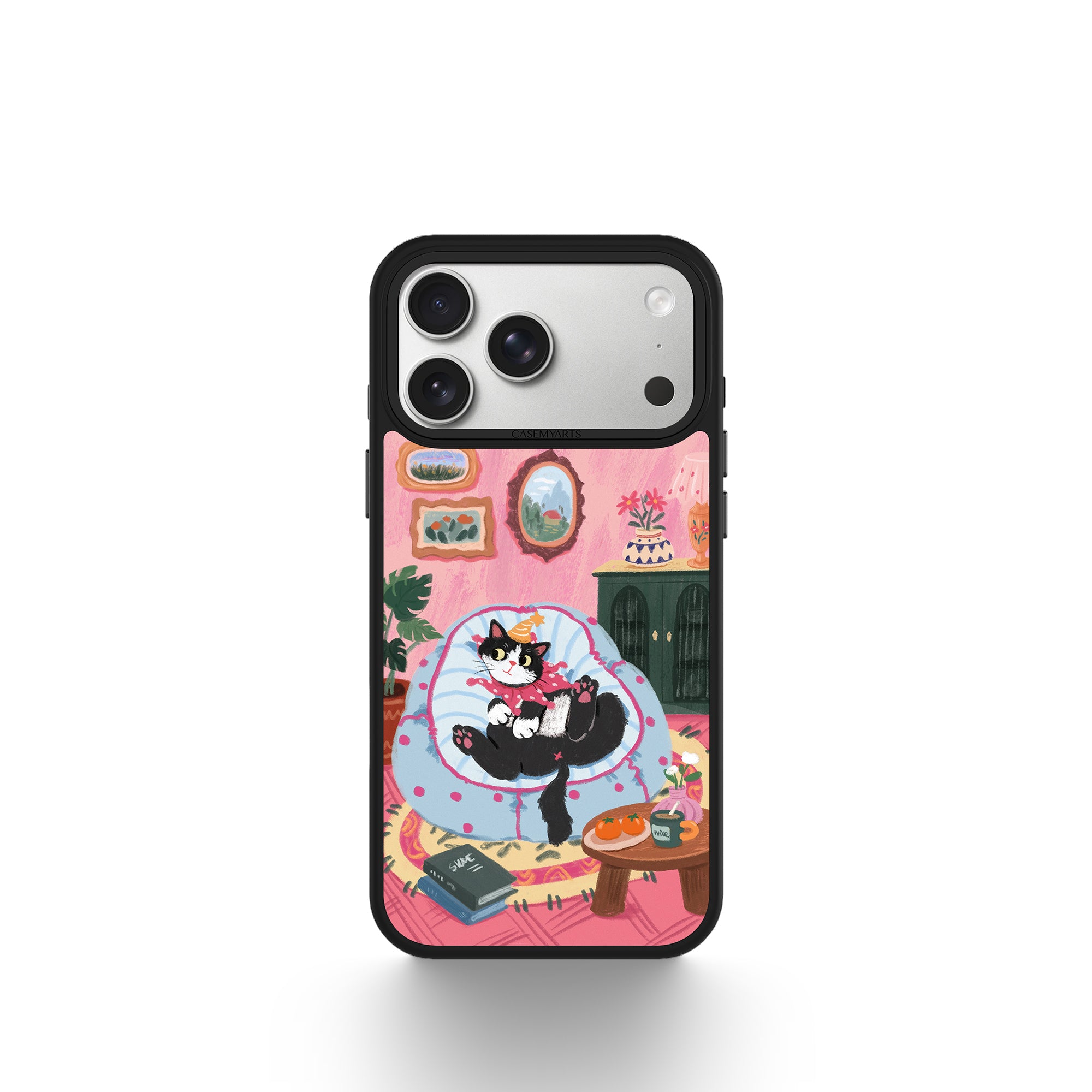 CASEMYARTS Lazy cat MagSafe iPhone Case