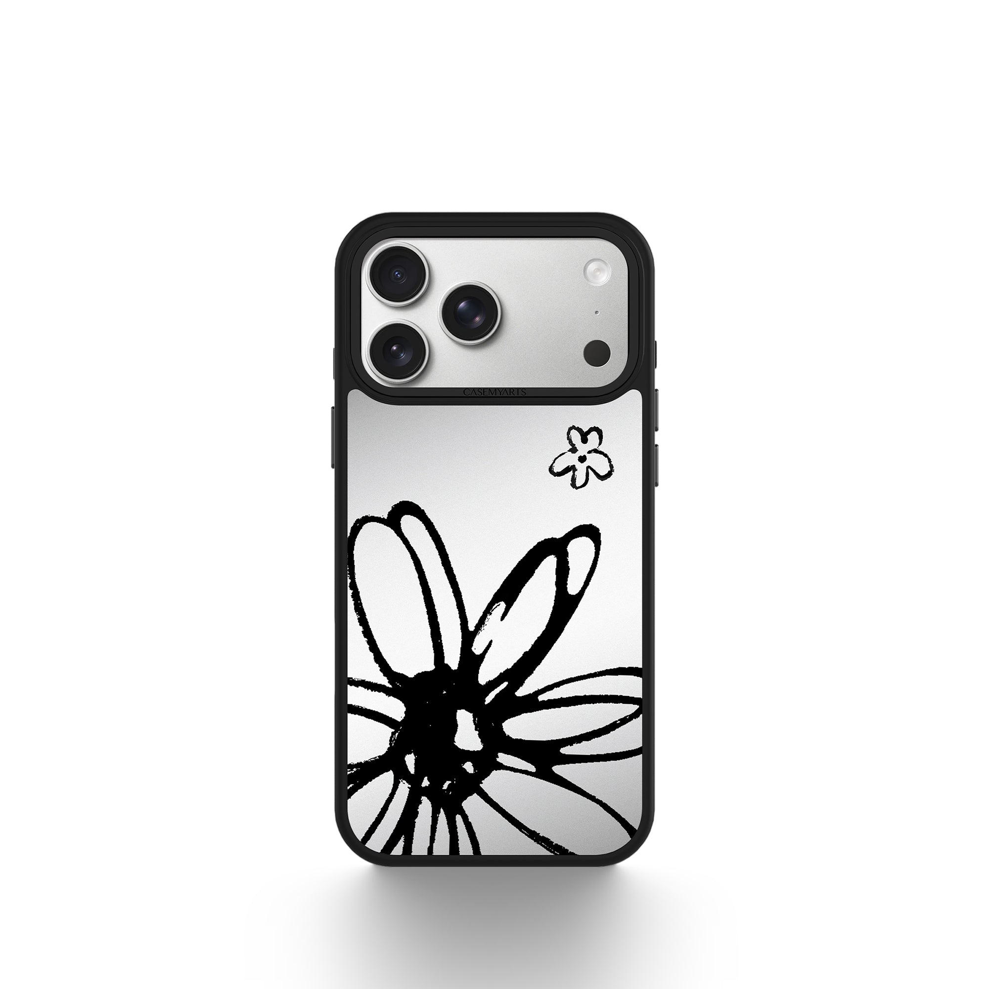 CASEMYARTS Silver Noir Collection MagSafe iPhone Case