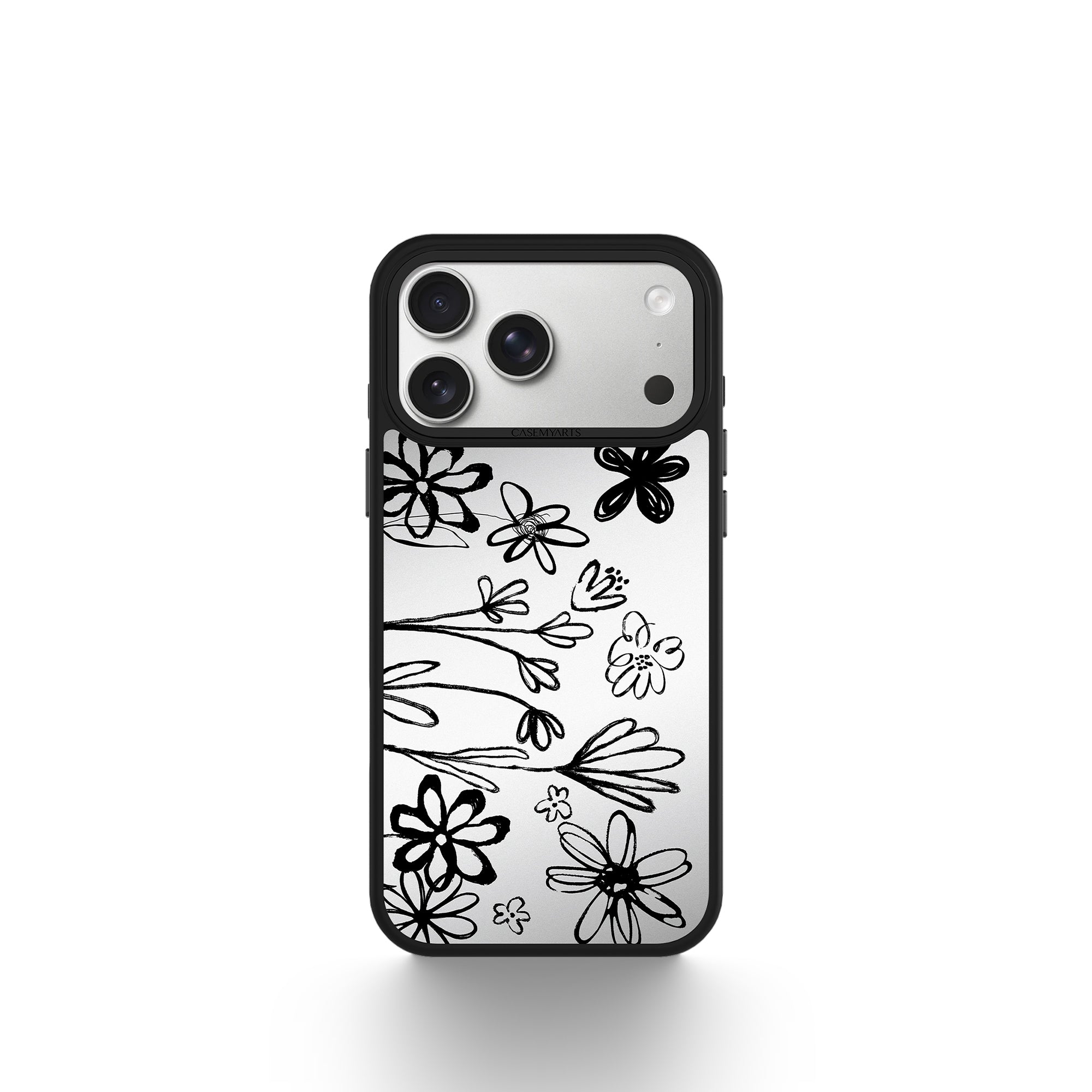 CASEMYARTS Silver Noir Collection MagSafe iPhone Case