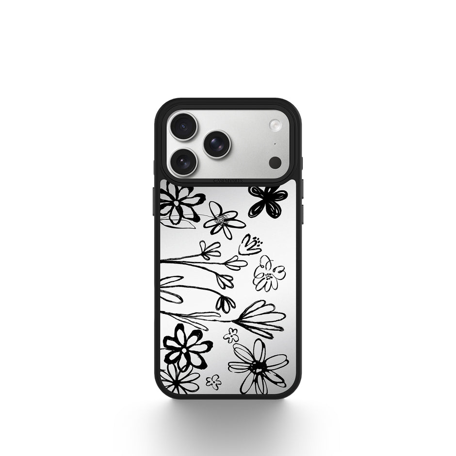 CASEMYARTS Silver Noir Collection MagSafe iPhone Case