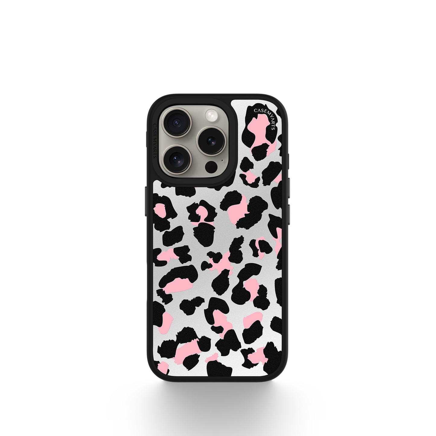 CASEMYARTS | Silver Pink Leopard | MagSafe iPhone Case