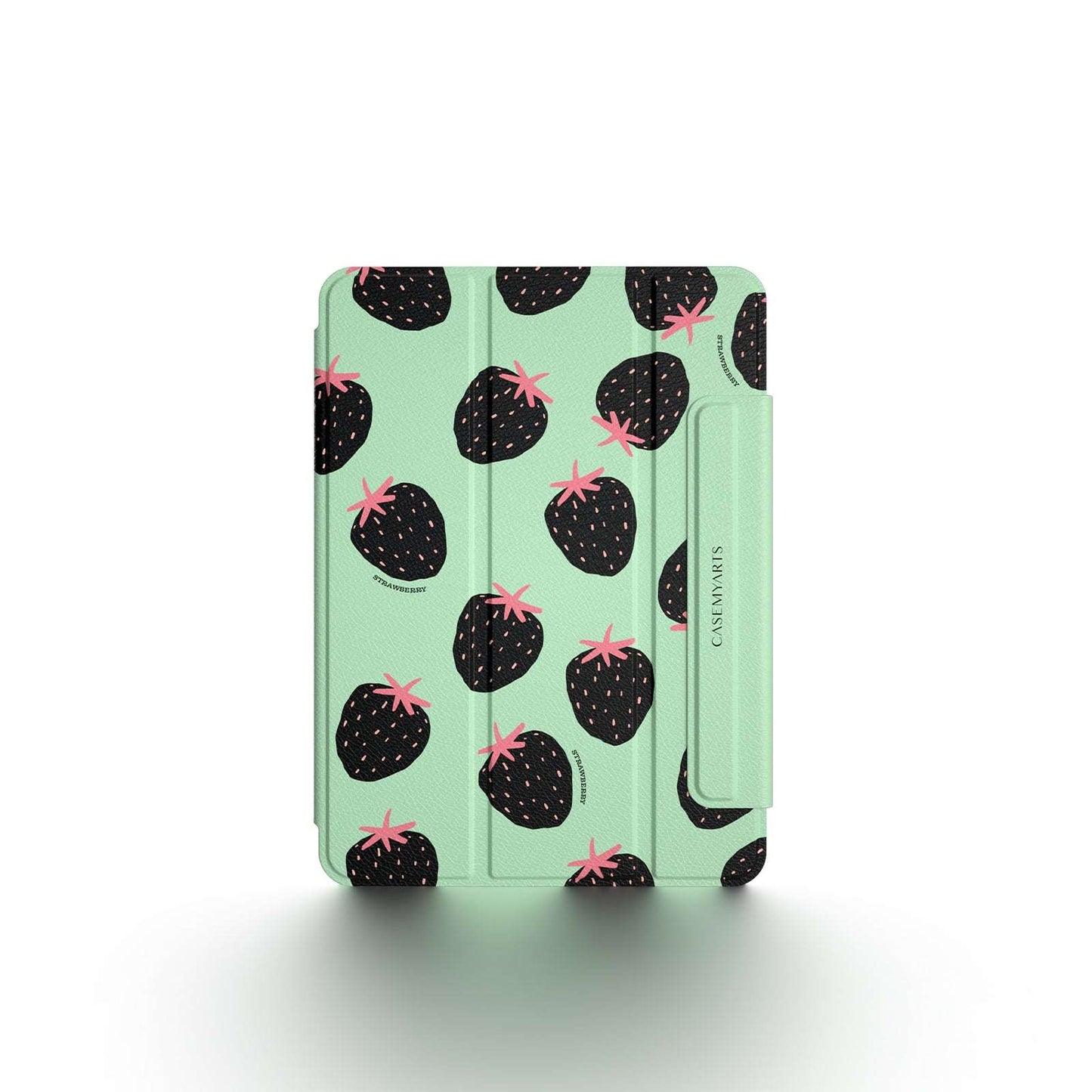 CASEMYARTS Black Strawberry iPad Magnetic Case