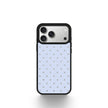 Phone case with star pattern on a light blue background