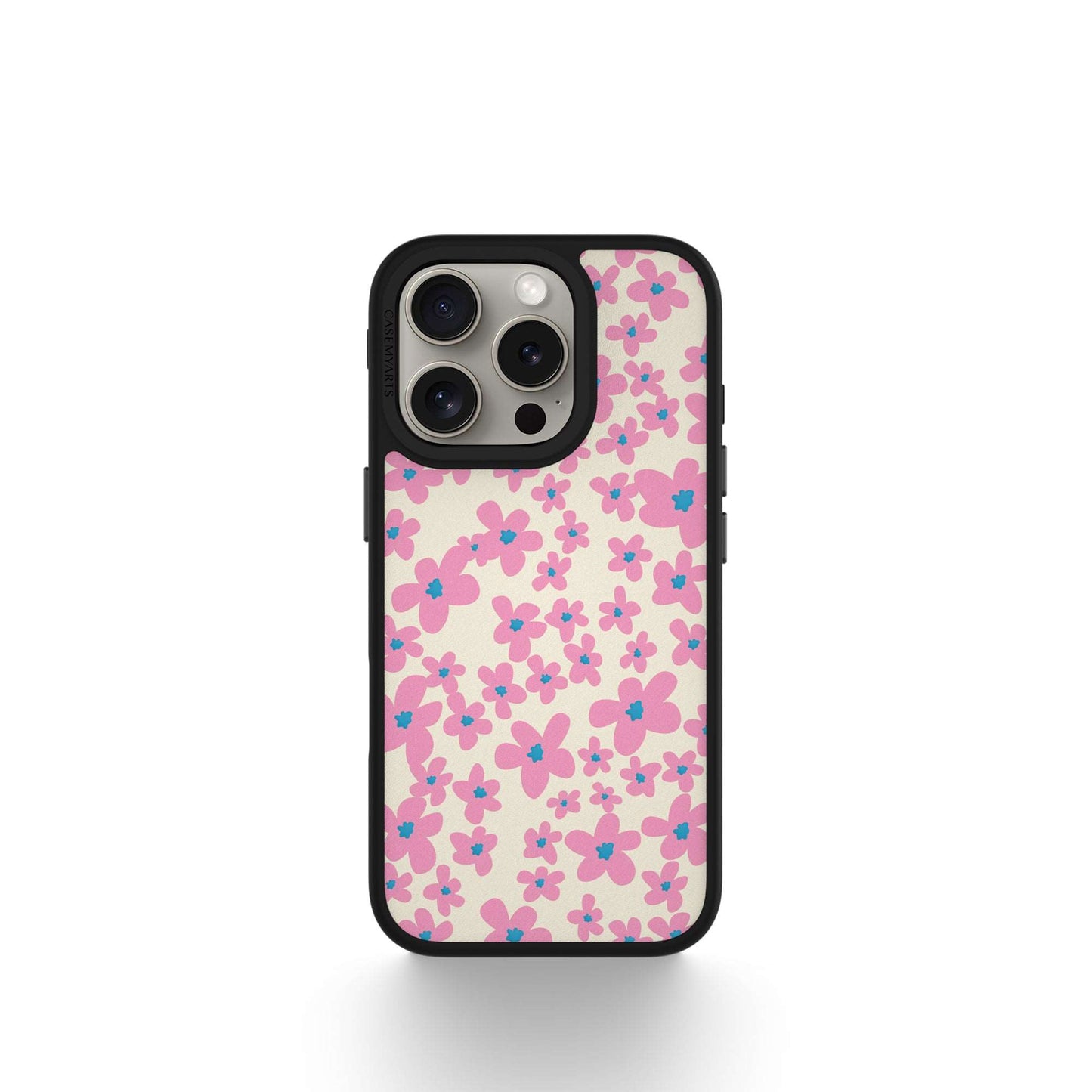 CASEMYARTS Pink Floral MagSafe iPhone Case