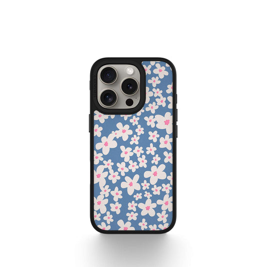 CASEMYARTS Blue Floral MagSafe iPhone Case