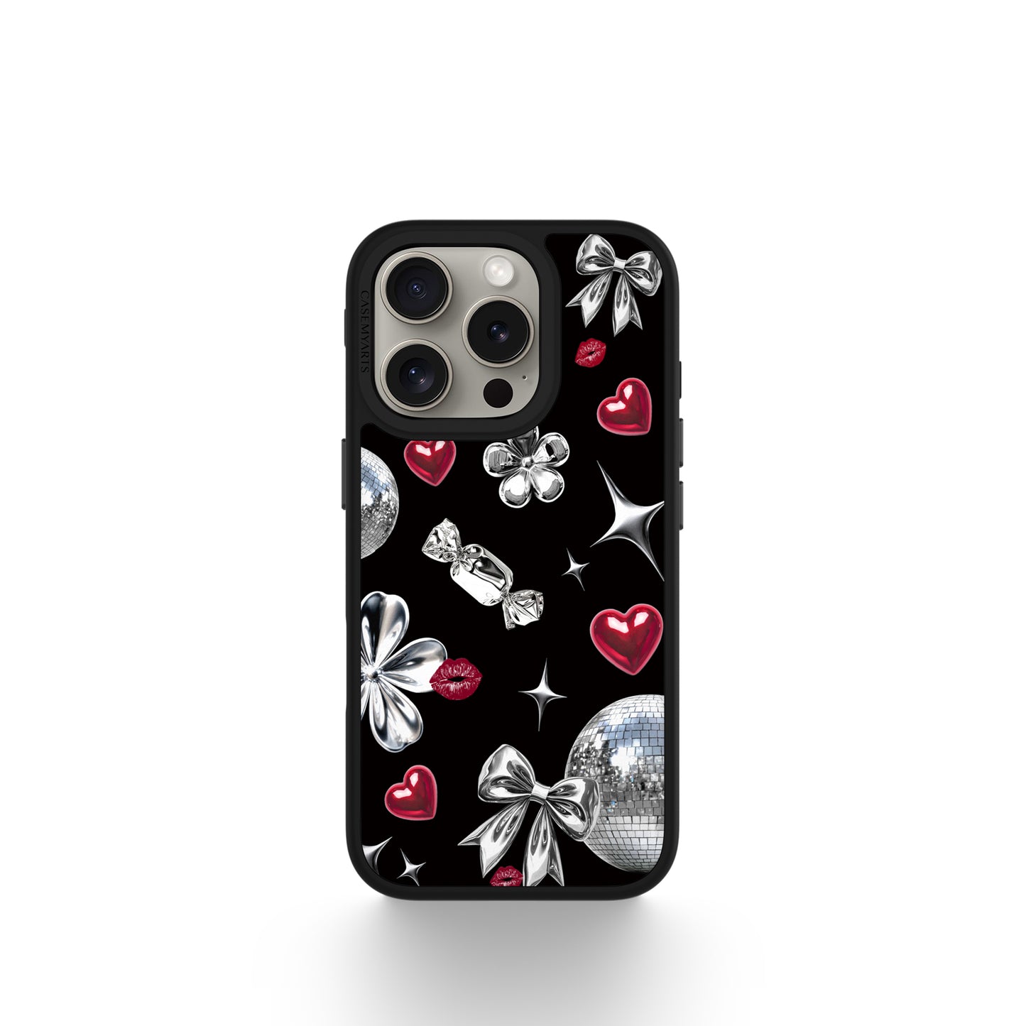 CASEMYARTS | Disco Kiss Black | MagSafe iPhone Case