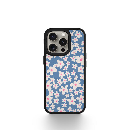 CASEMYARTS Blue Floral MagSafe iPhone Case