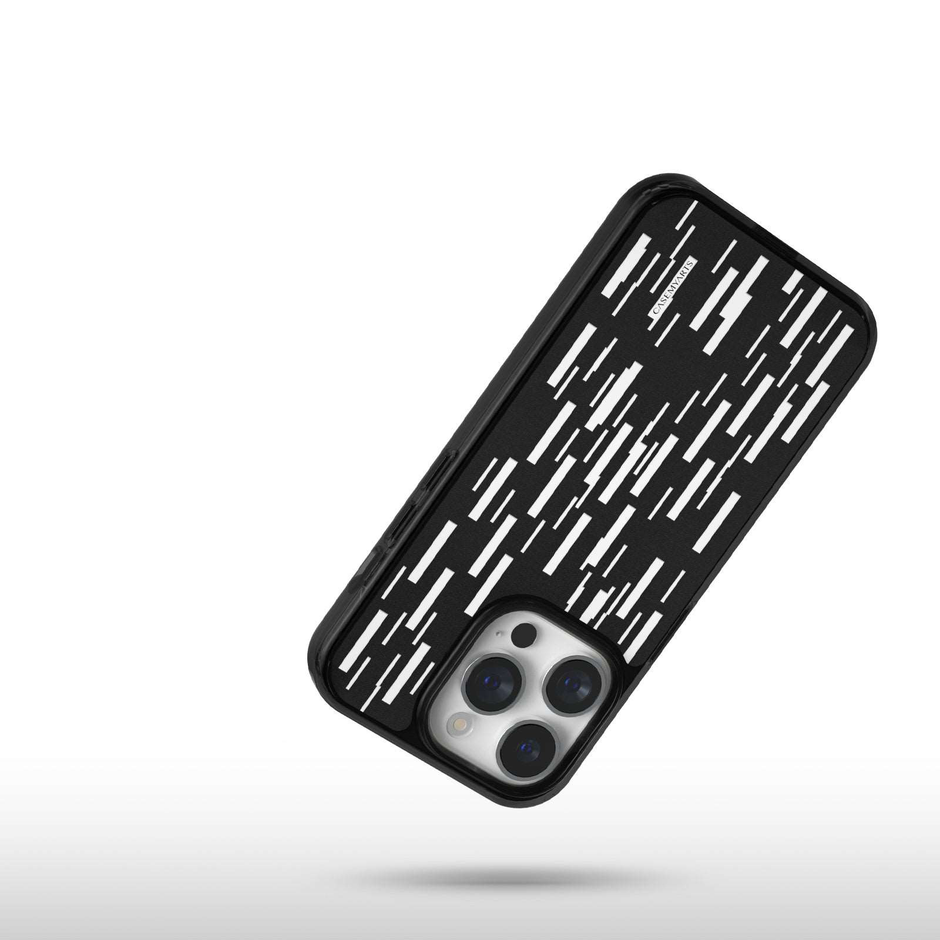 CASEMYARTS Black Meteor Shower MagSafe iPhone Case