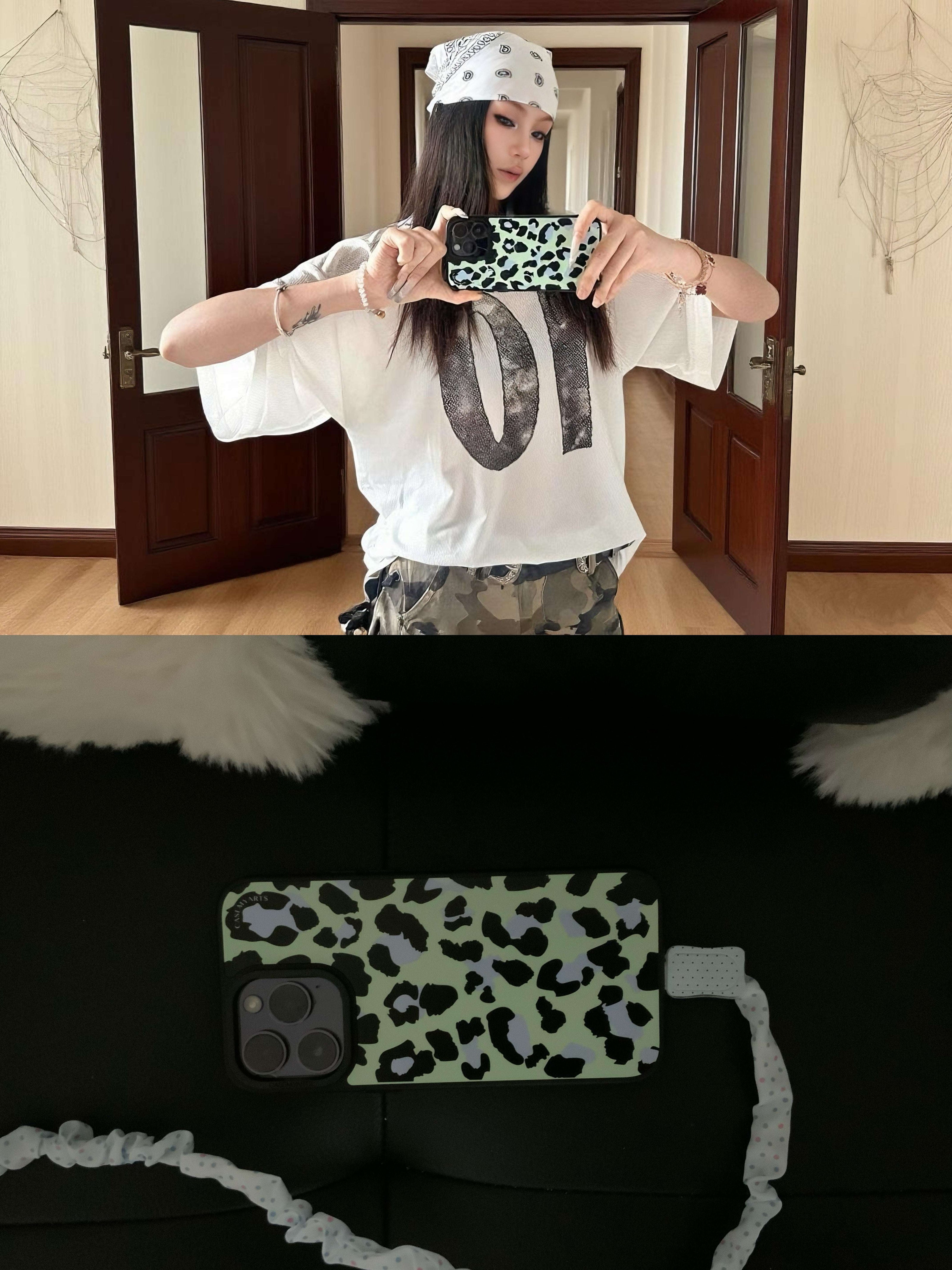 CASEMYARTS Leopard on Mint MagSafe iPhone Case