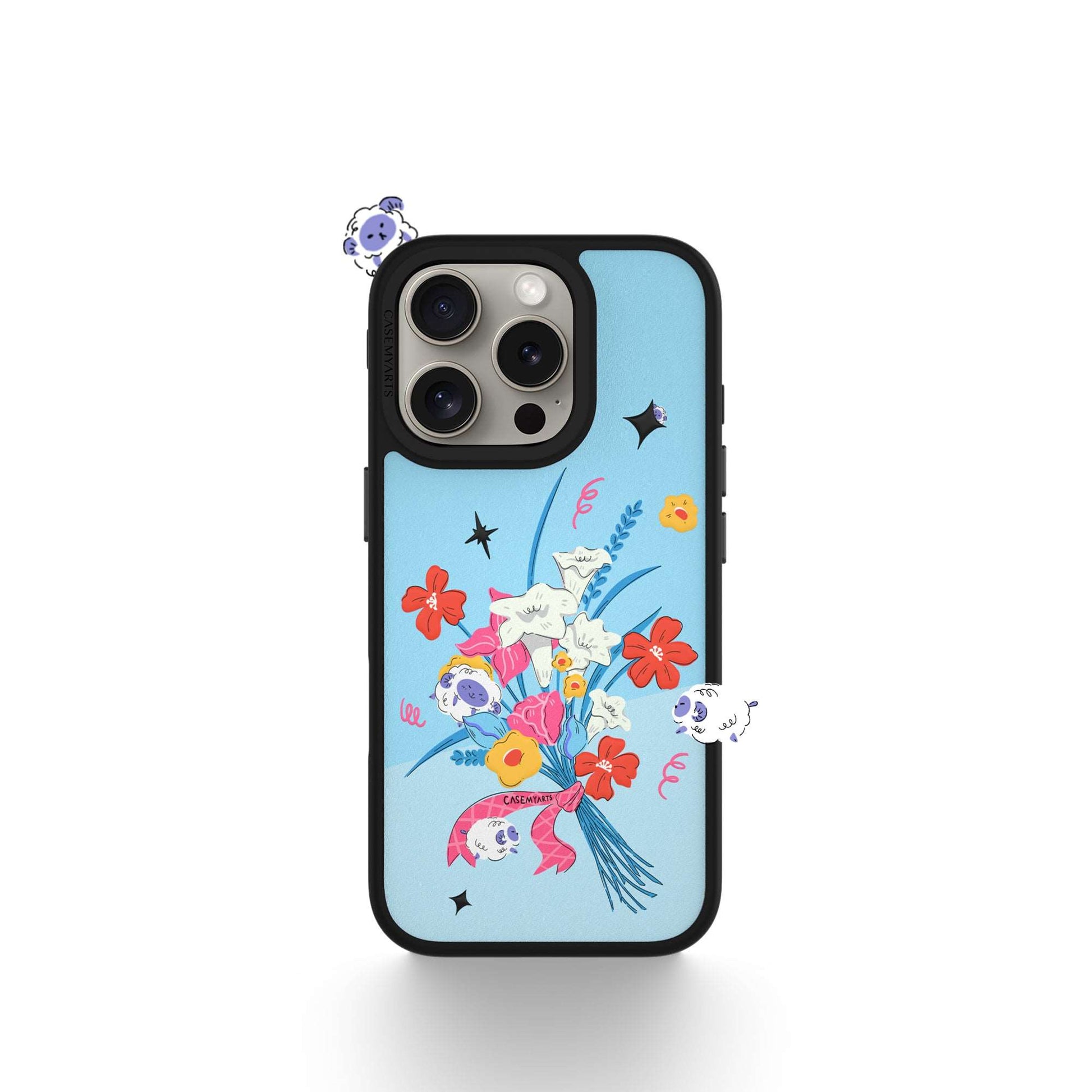 CASEMYARTS Meh Meh Bouquet MagSafe iPhone Case