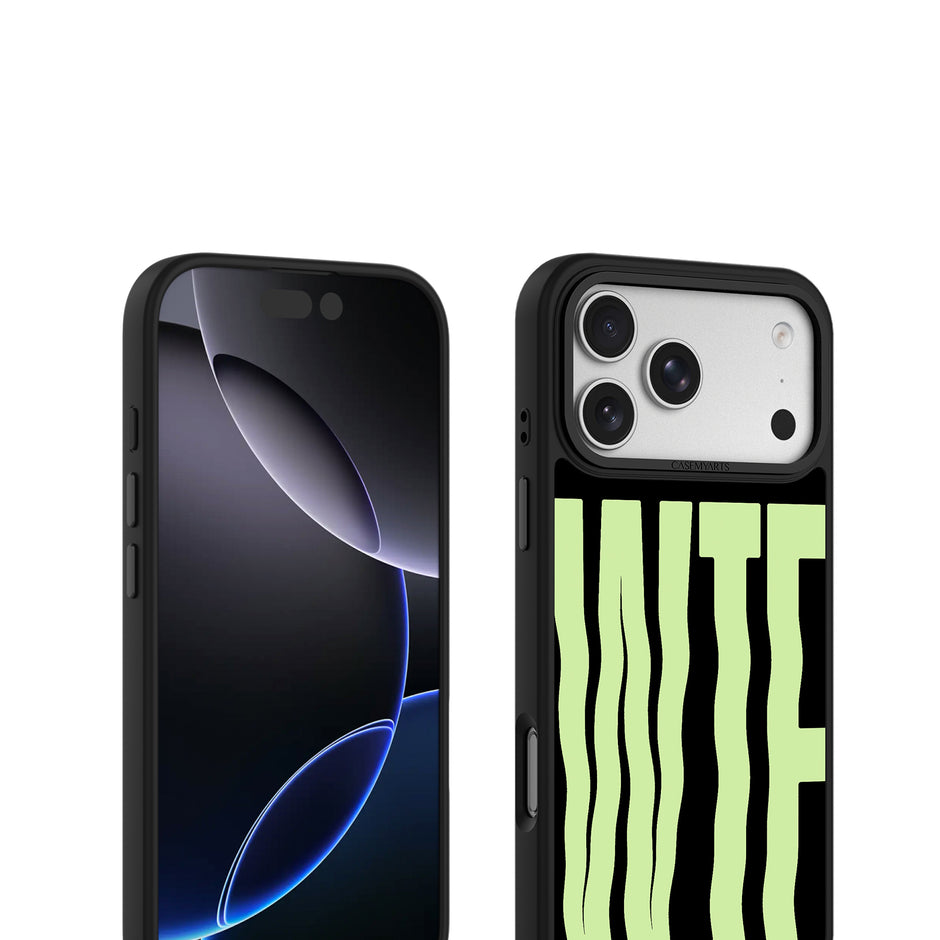 CASEMYARTS Neon Green “WTF” MagSafe iPhone Case