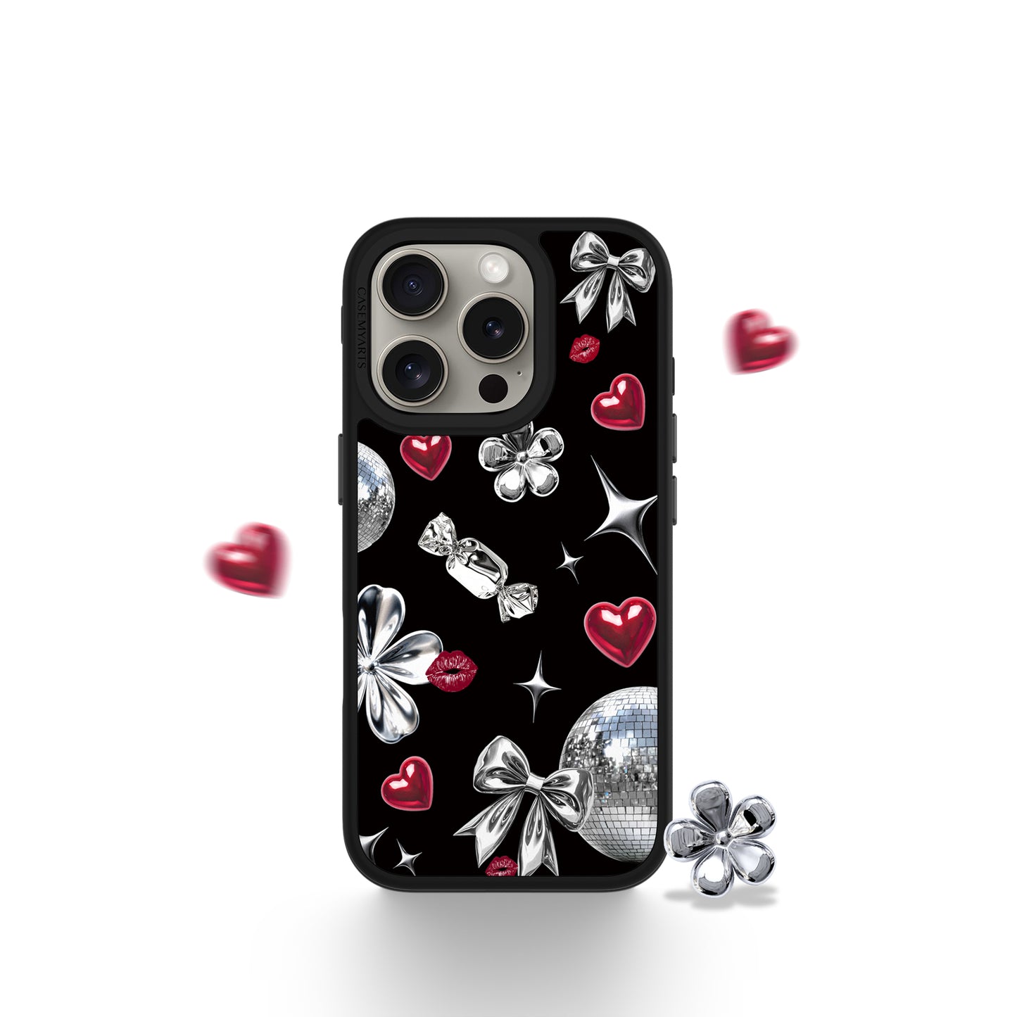 CASEMYARTS | Disco Kiss Black | MagSafe iPhone Case