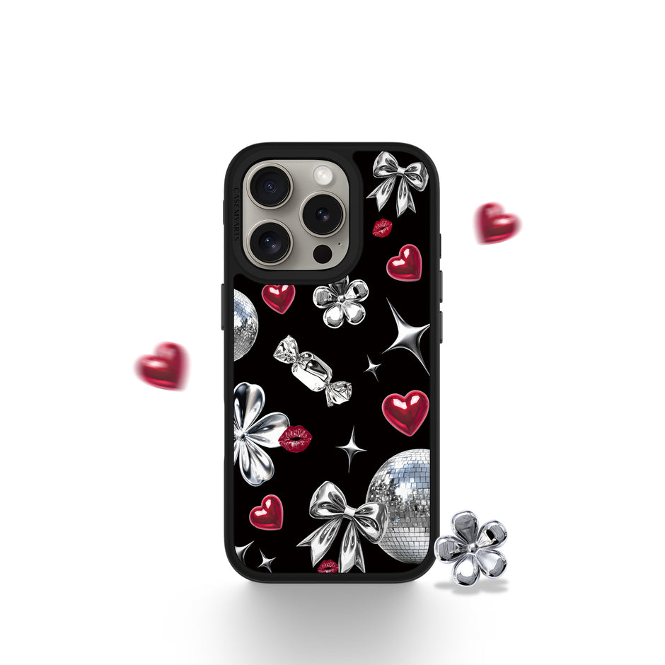 CASEMYARTS Disco Kiss Black MagSafe iPhone Case