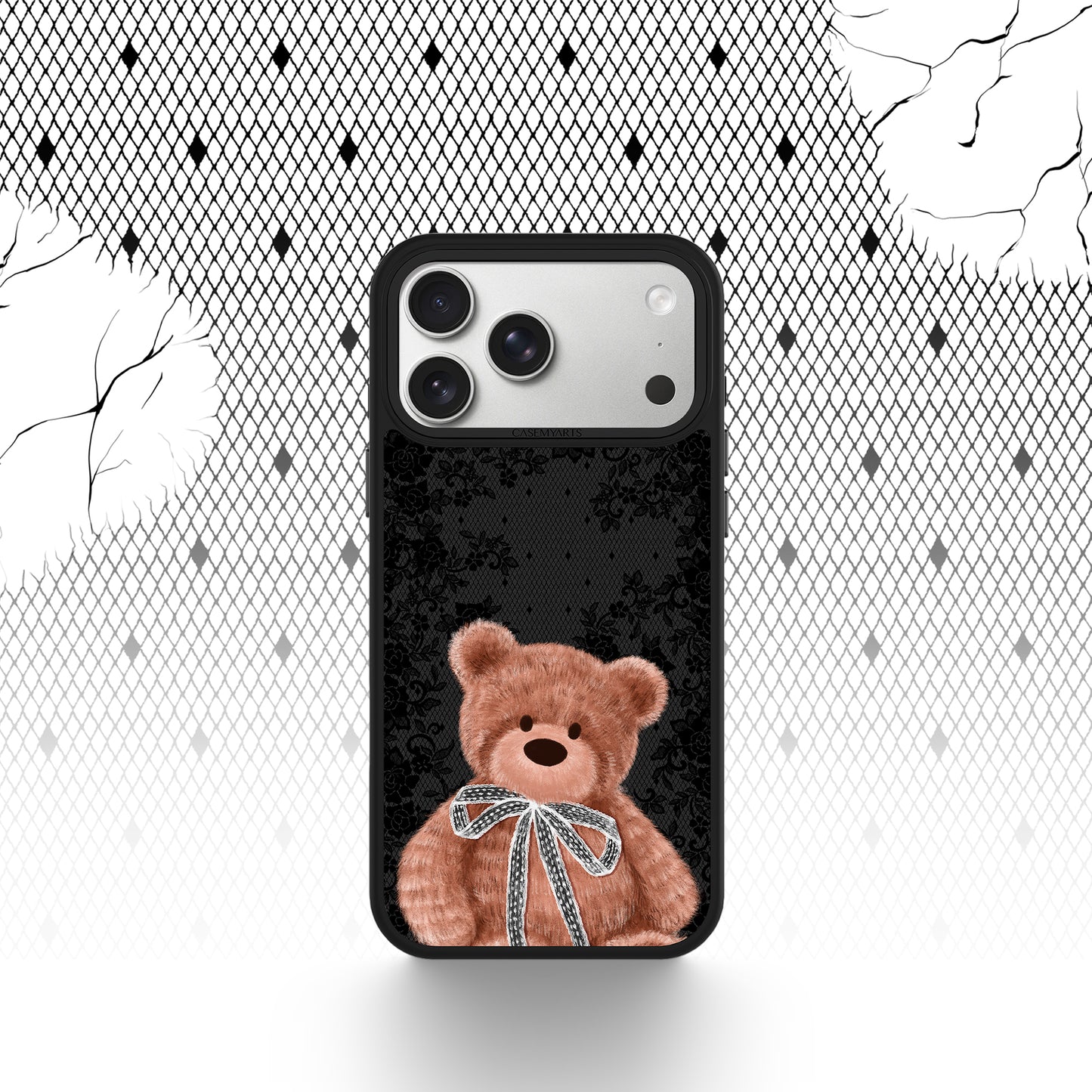 CASEMYARTS Lace Bear MagSafe iPhone Case