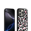 CASEMYARTS Silver Pink Leopard MagSafe iPhone Case